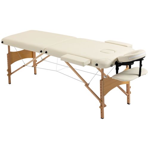 Table de massage pliante Relais beige, vue de 3/4