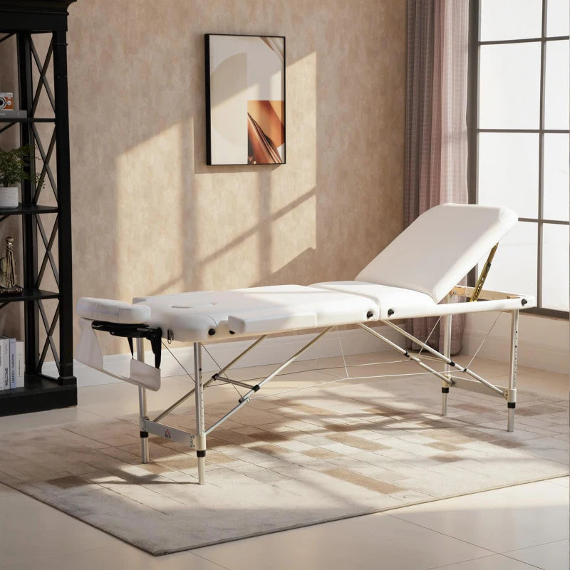 Table de massage pliante Nomade 3 zones blanc, photo 4