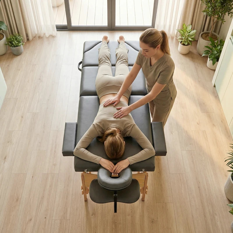 Table de massage pliante Itinéraire 3 zones gris, photo 4