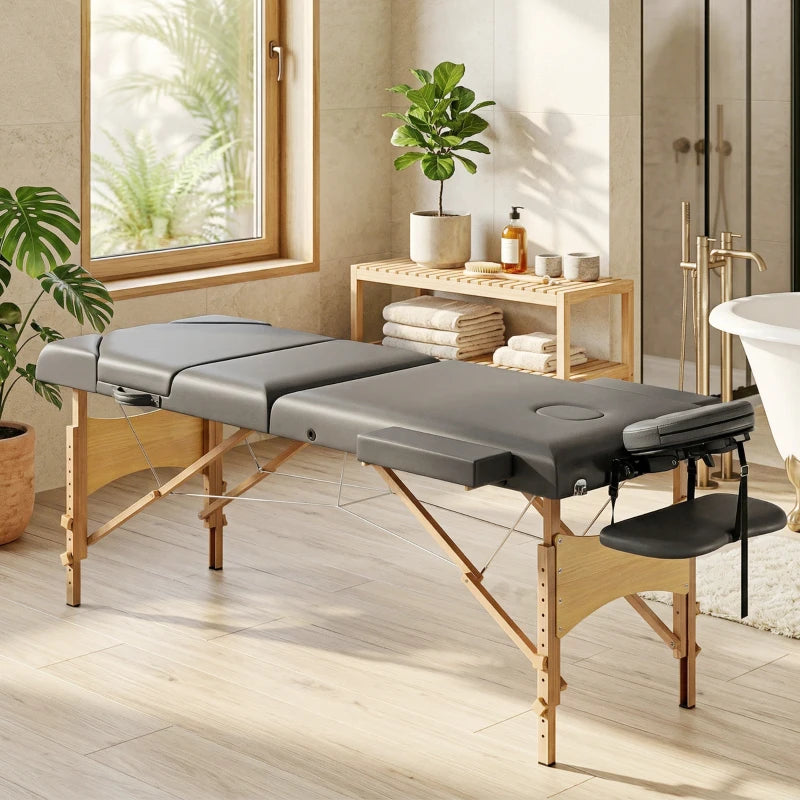 Table de massage pliante Itinéraire 3 zones gris, photo 3