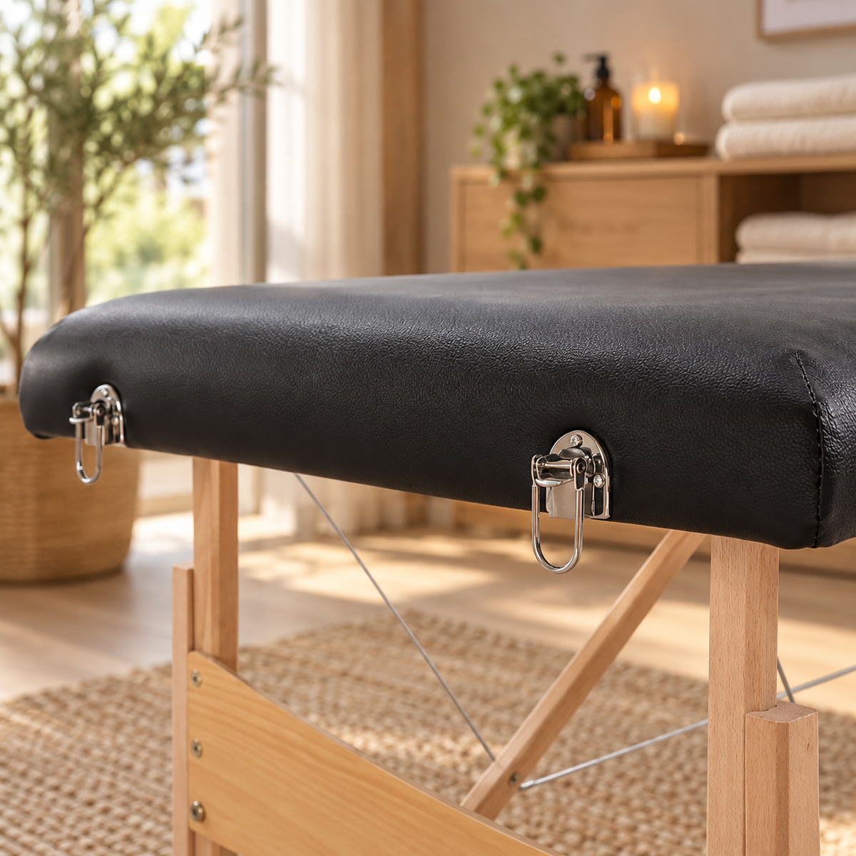 Table de massage pliante Escale, noir