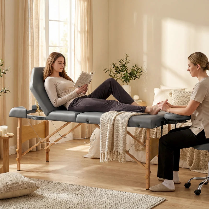 Table de massage pliante Itinéraire 3 zones gris, photo 5
