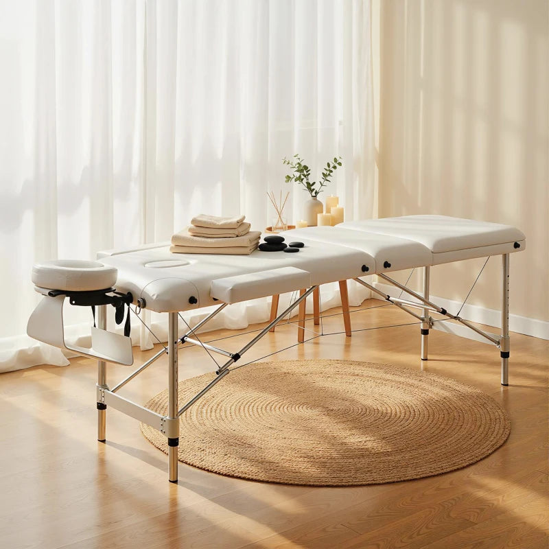 Table de massage pliante Nomade 3 zones blanc, photo 2